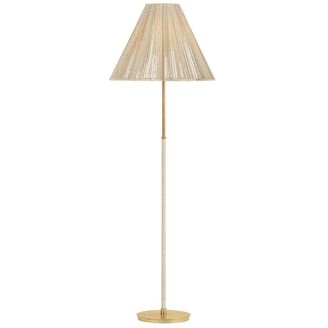 Sonoma 64 inch 15 watt Vintage Gold Leaf Floor Lamp Portable Light