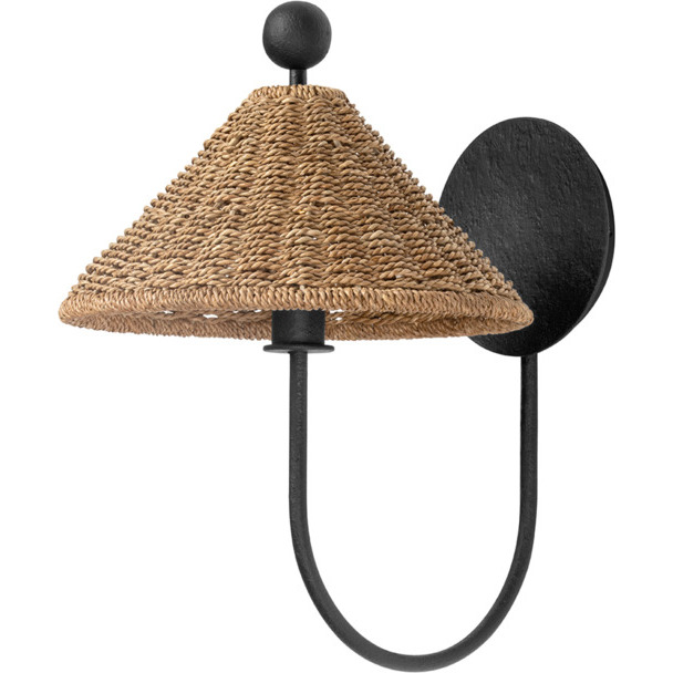 Layton 1 Light Black Iron Wall Sconce Wall Light