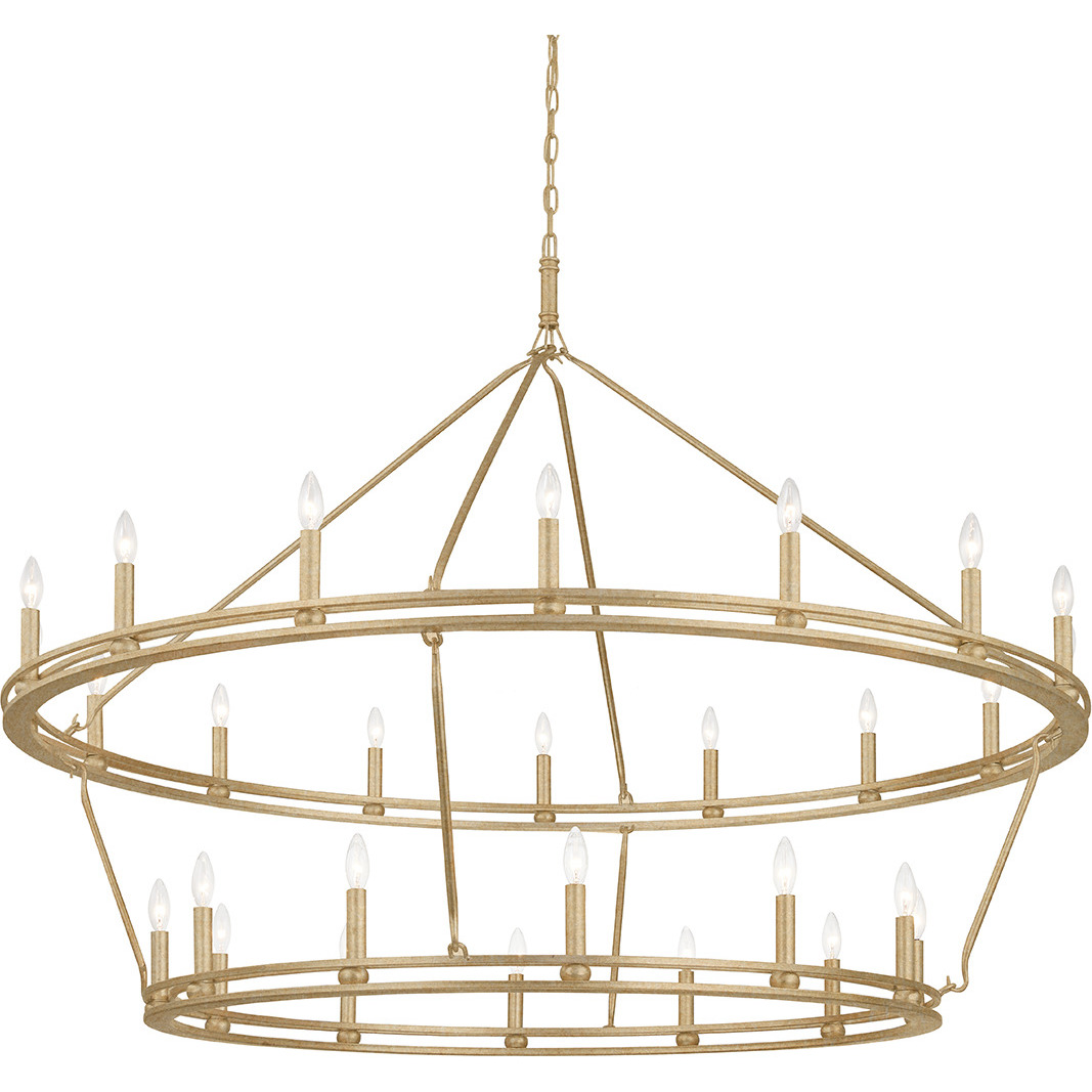 Sutton 28 Light 61 inch Champagne Leaf Chandelier Ceiling Light