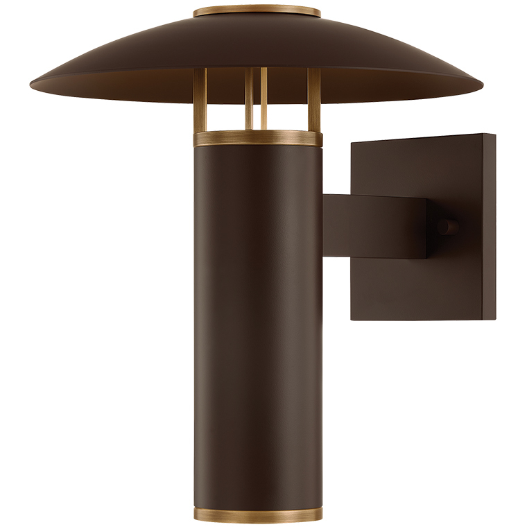 Birk 1 Light 12 inch Patina Brass/Bronze Exterior Wall Sconce