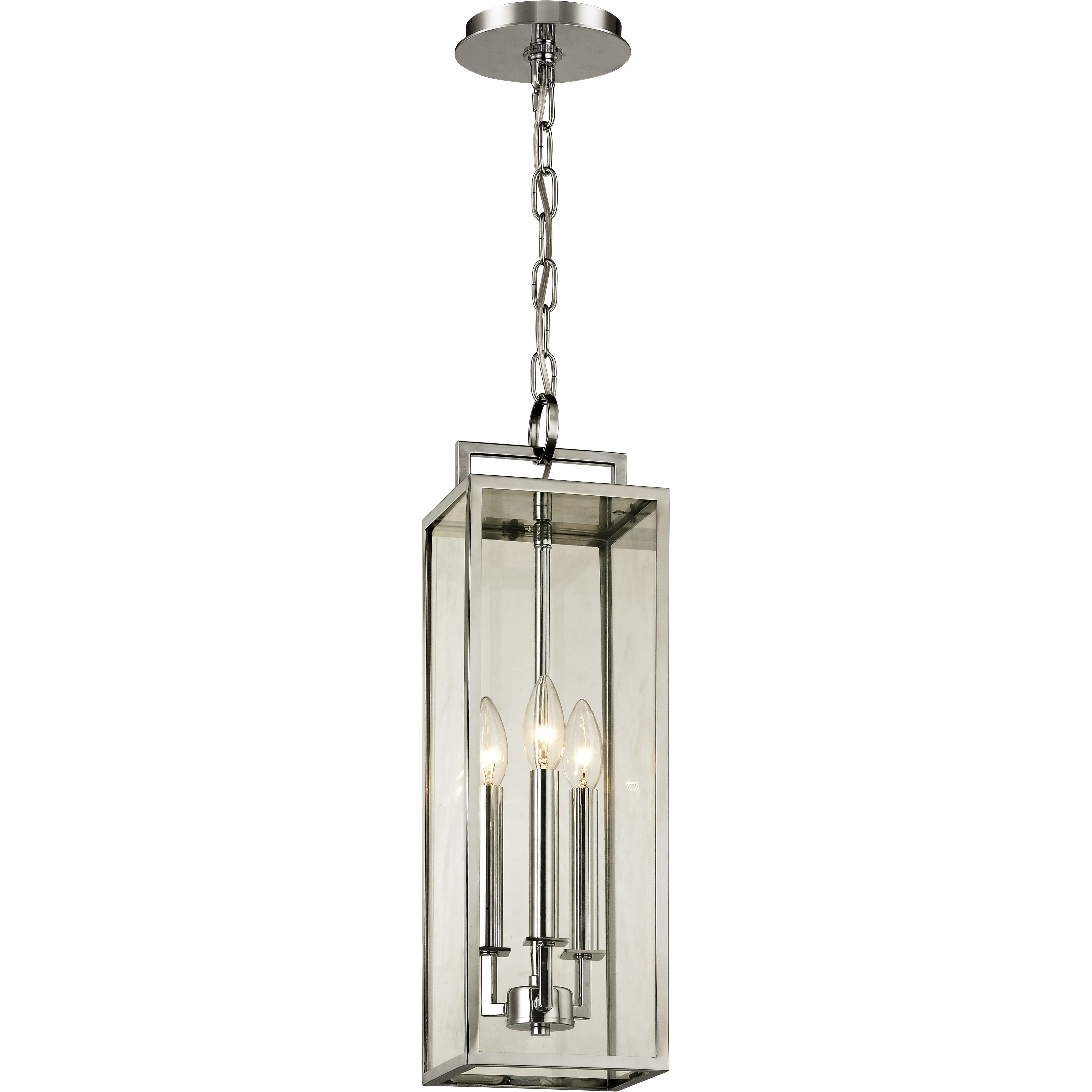 Beckham 3 Light 6 inch Polished Stainless Outdoor Pendant