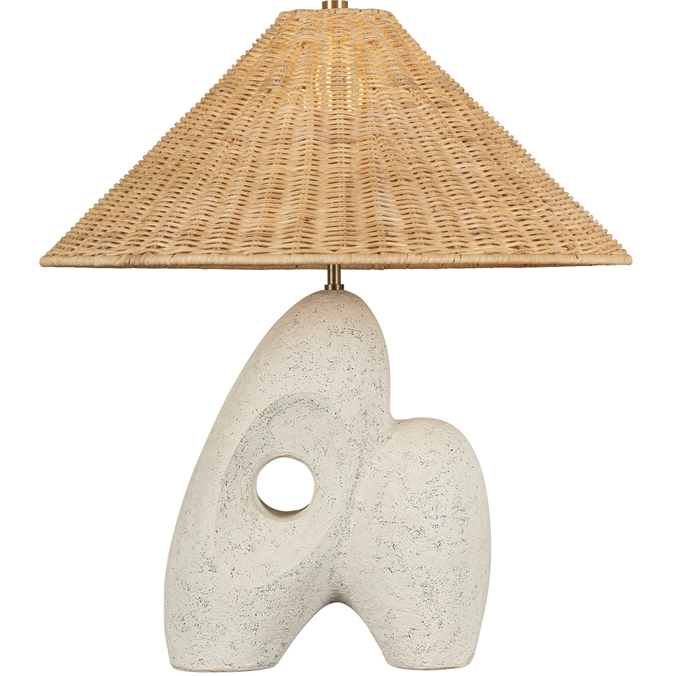 Nairn 24.5 inch 15.00 watt Patina Brass/Ceramic Rustic Bone Table Lamp Portable Light