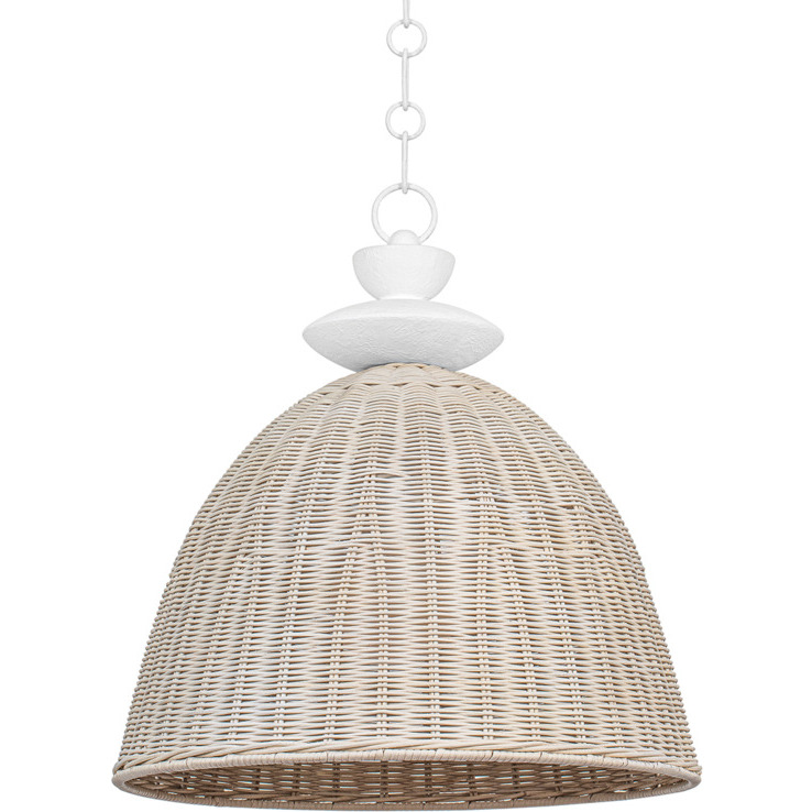 Troy Lighting F5522-GSW Kahn 1 Light 22 inch Gesso White