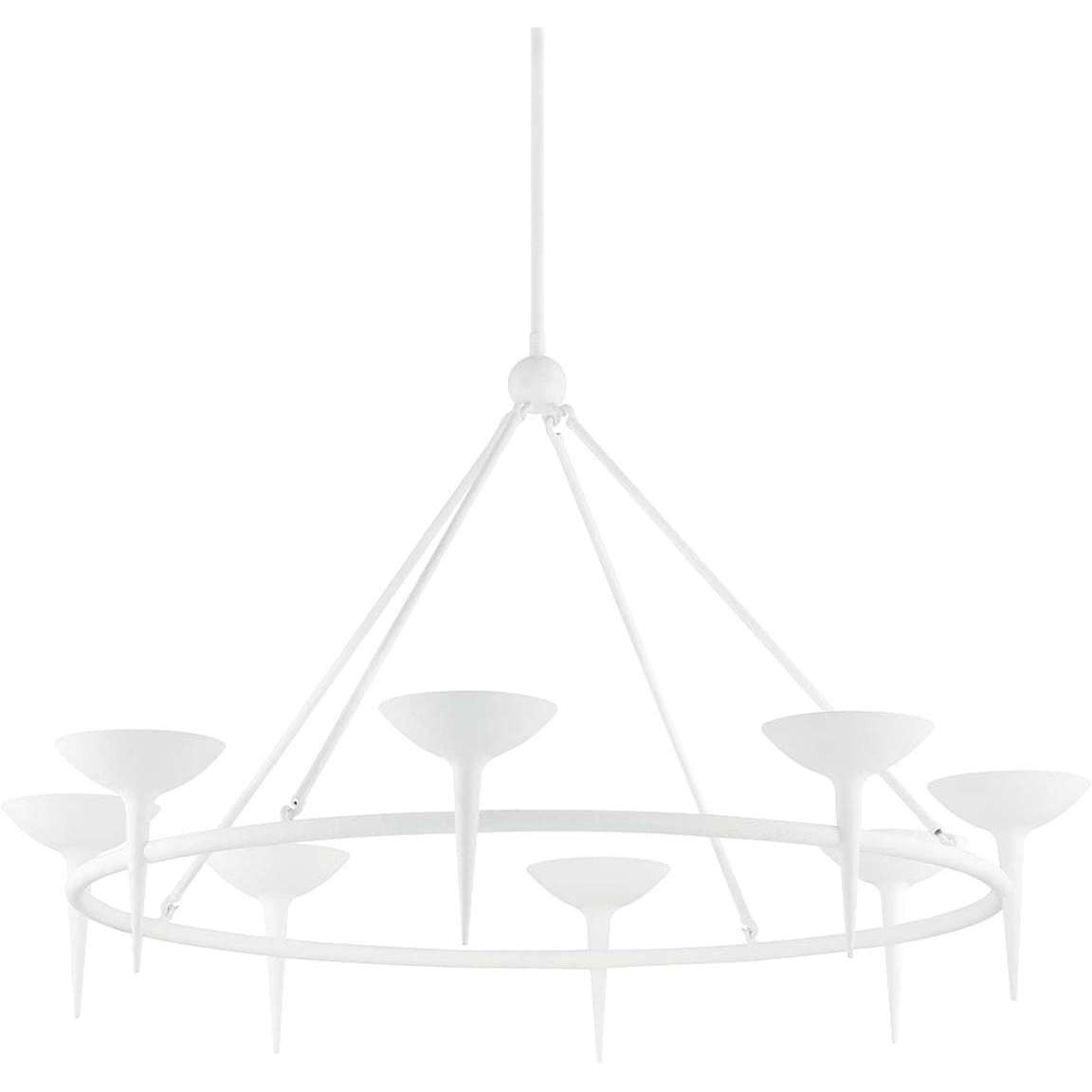 Cecilia 8 Light 55 inch Gesso White Chandelier Ceiling Light