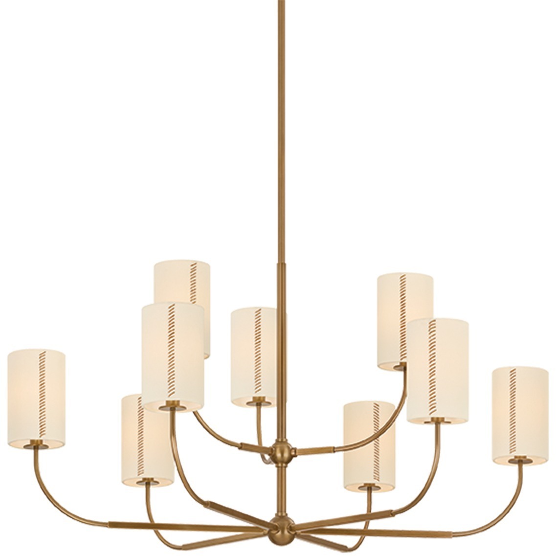 Teddy 9 Light 42 inch Patina Brass Chandelier Ceiling Light