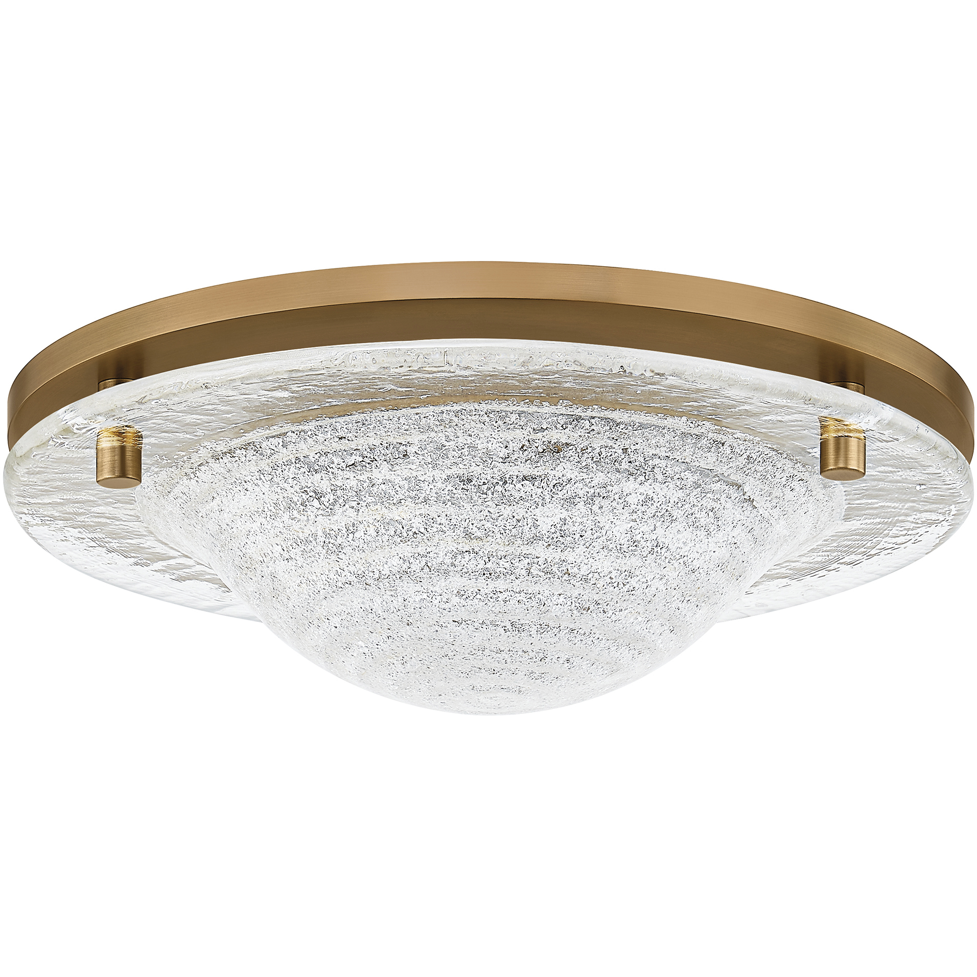 Halston LED 14 inch Patina Brass Flush Mount Ceiling Light