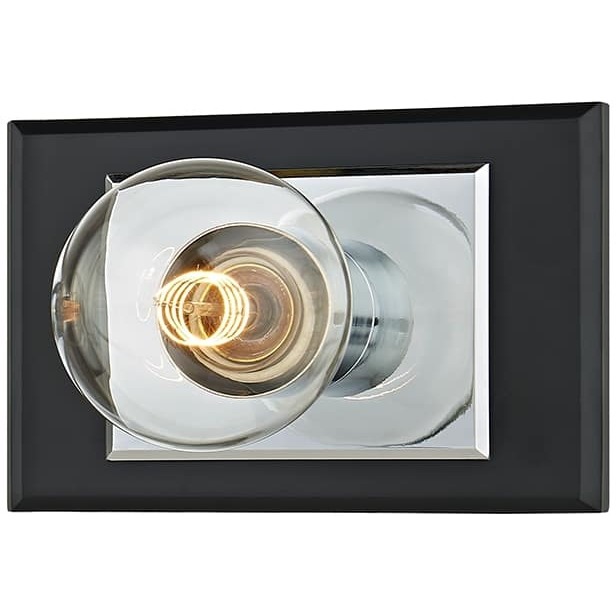 Runyan 1 Light 4.75 inch Polished Chrome/Soft Black Bath And Vanity Wall Light in Polished Chrome/Black