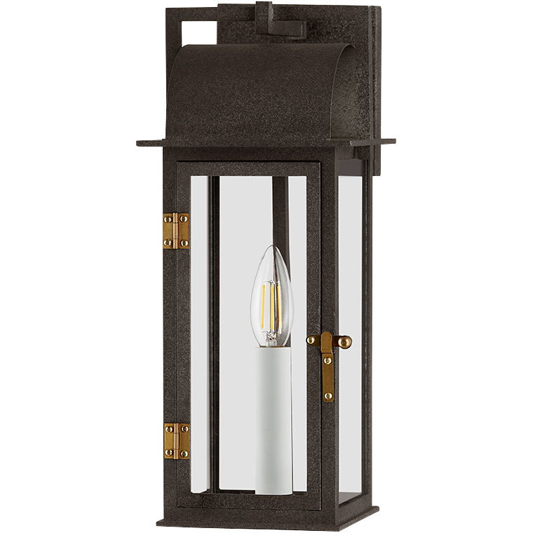 Bohen 1 Light 14.75 inch French Iron/Patina Brass Exterior Wall Sconce