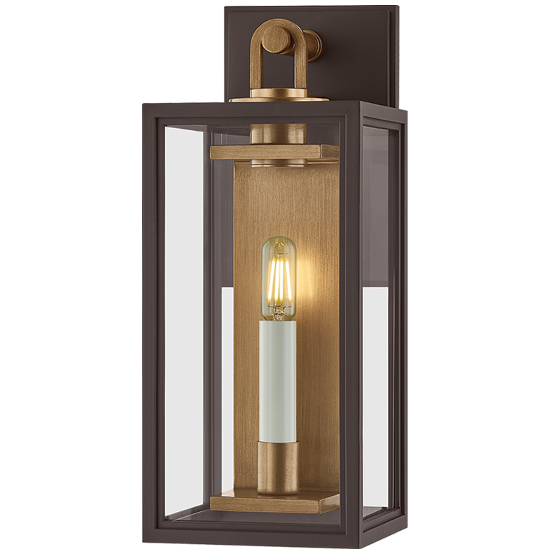 Arnold 1 Light 14.75 inch Patina Brass/Textured Bronze Exterior Wall Sconce