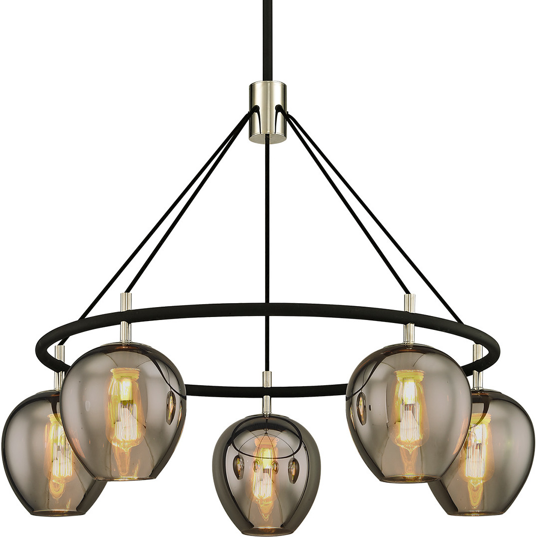 Troy Lighting F6215-TBK/PN Iliad 5 Light 35.25 inch Textured