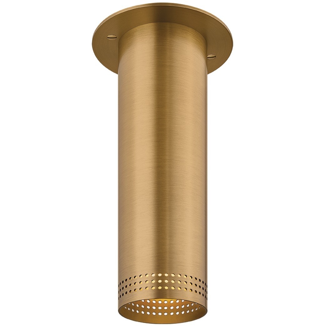 Berg 1 Light 4.75 inch Patina Brass Flush Mount Ceiling Light