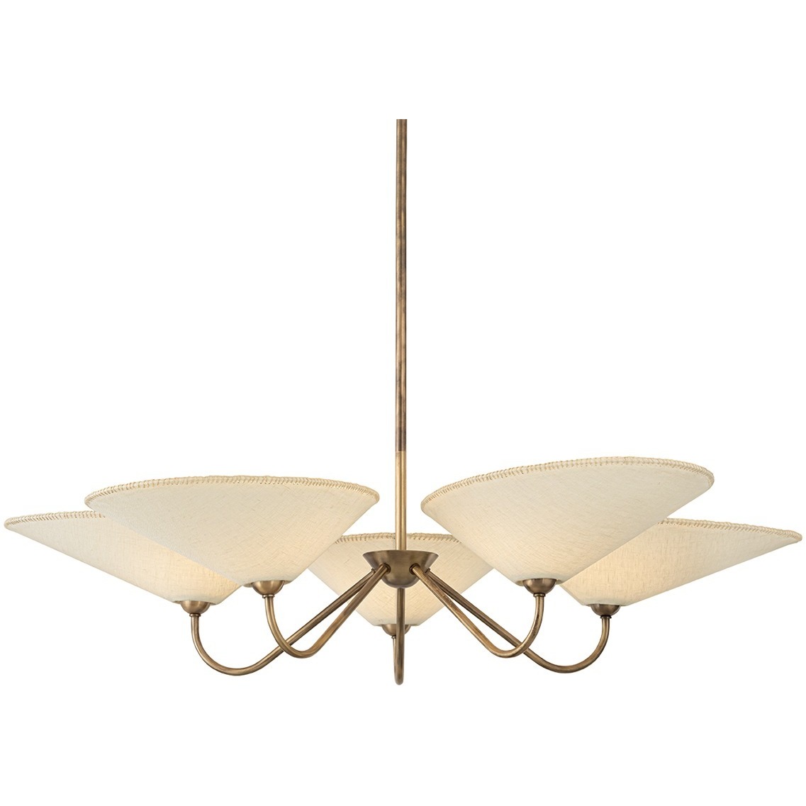 Sinclair 5 Light 45.75 inch Patina Brass Chandelier Ceiling Light