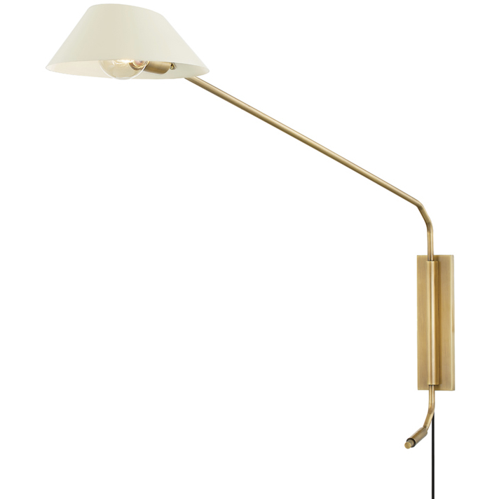 Sacramento 1 Light 9 inch Patina Brass/Soft Sand Plug-in Sconce Wall Light