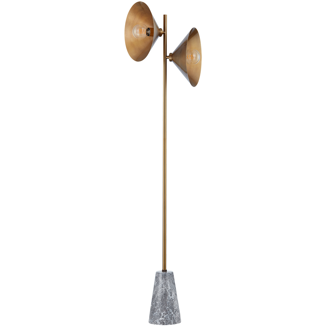 Troy Lighting PFL1064-PBR Bash 64 inch 15 watt Patina Brass Floor