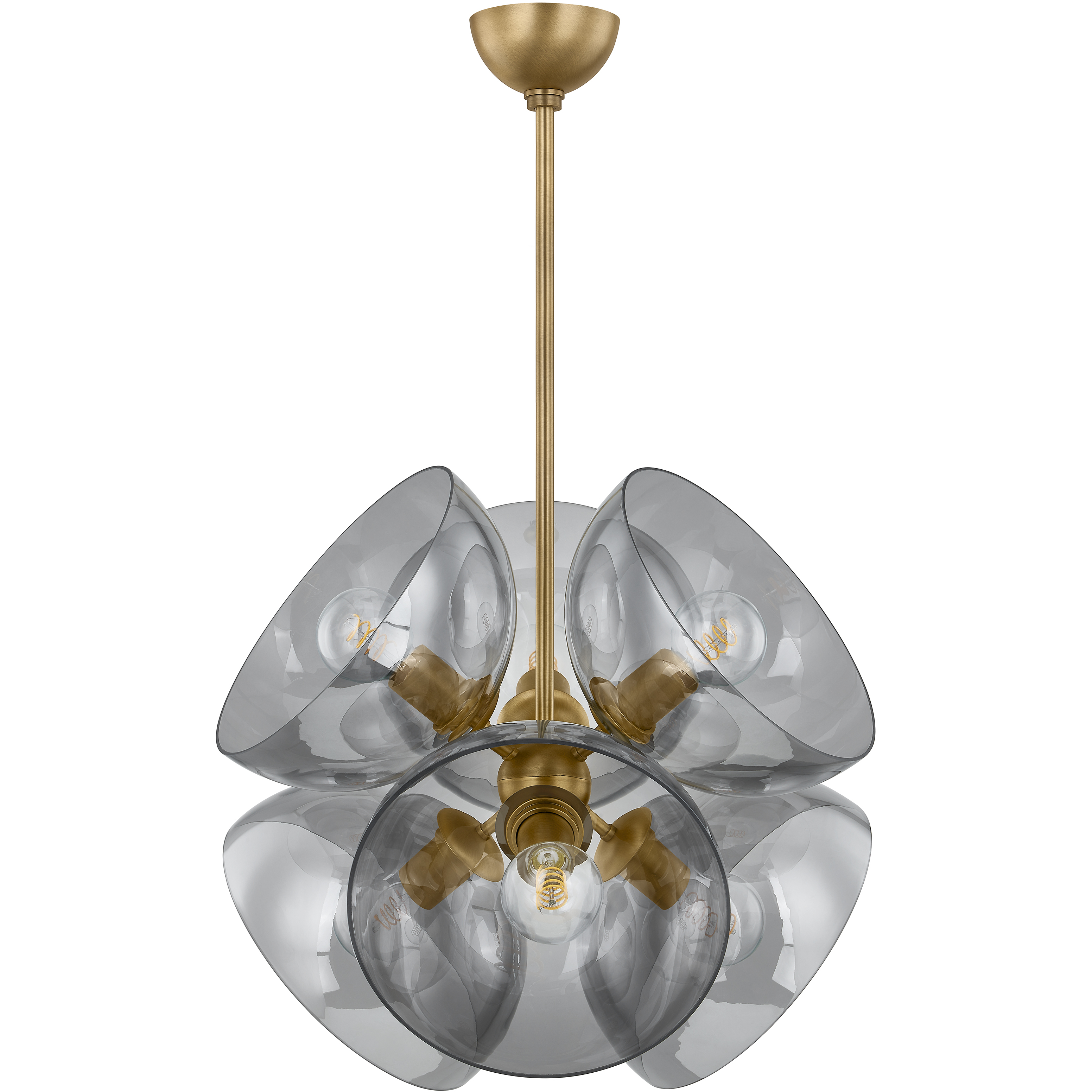 Salix 6 Light 22.25 inch Patina Brass Pendant Ceiling Light