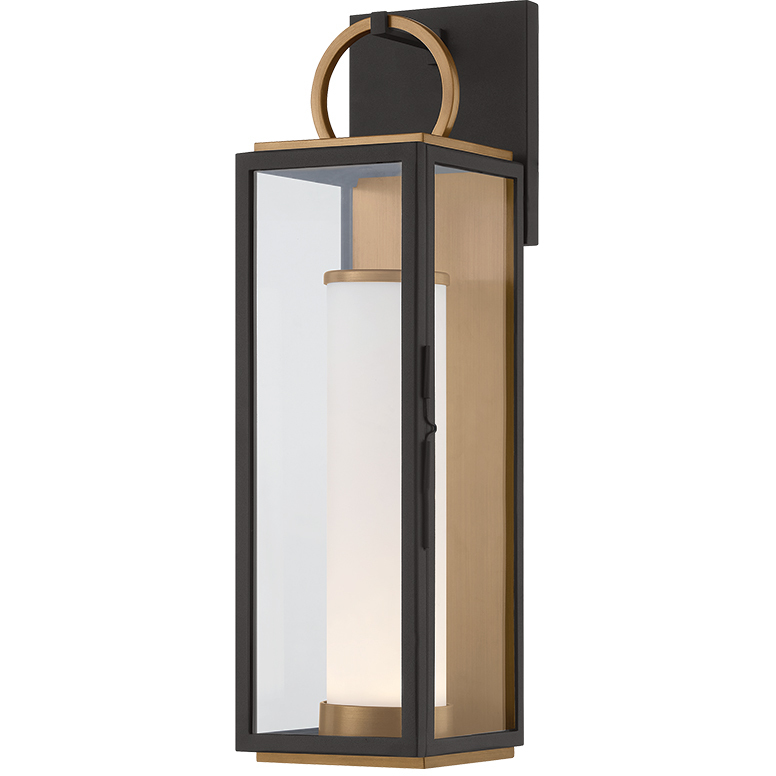 Gareth LED 18 inch Patina Brass/Textured Black Exterior Wall Sconce