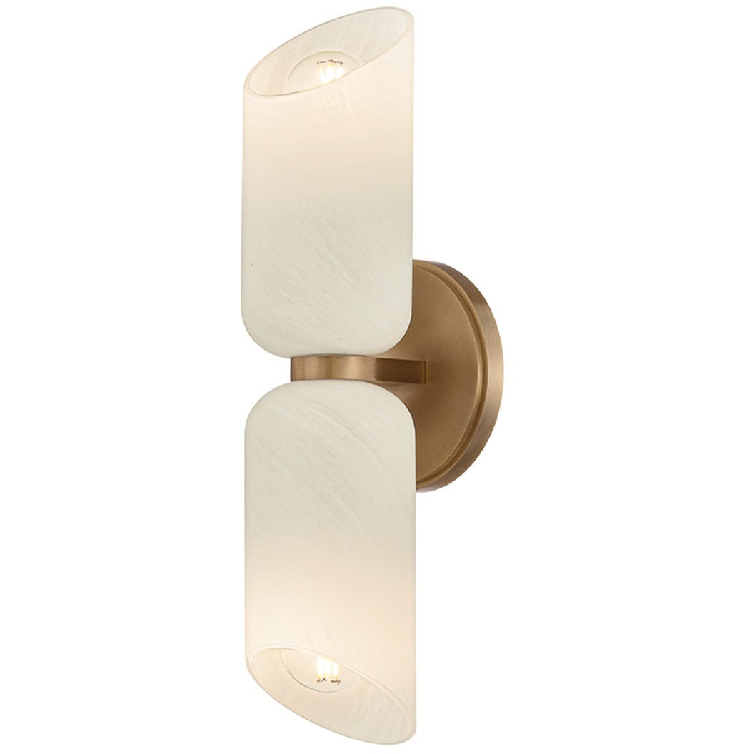 Hermann 2 Light 4.75 inch Patina Brass Bath and Vanity Wall Light