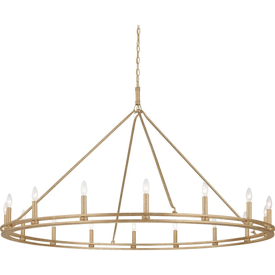 Sutton 16 Light 61 inch Champagne Leaf Chandelier Ceiling Light