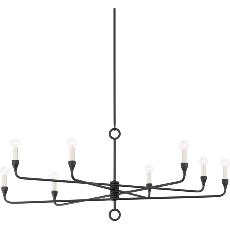 Troy Lighting F9542 BI Orson 8 Light 41.5 inch Black Iron Chandelier Ceiling Light
