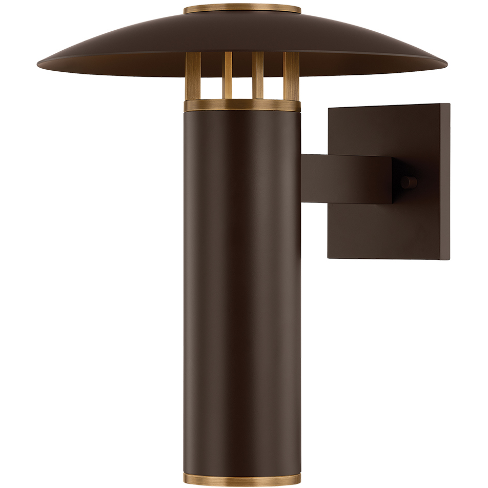 Birk 1 Light 15 inch Patina Brass/Bronze Exterior Wall Sconce