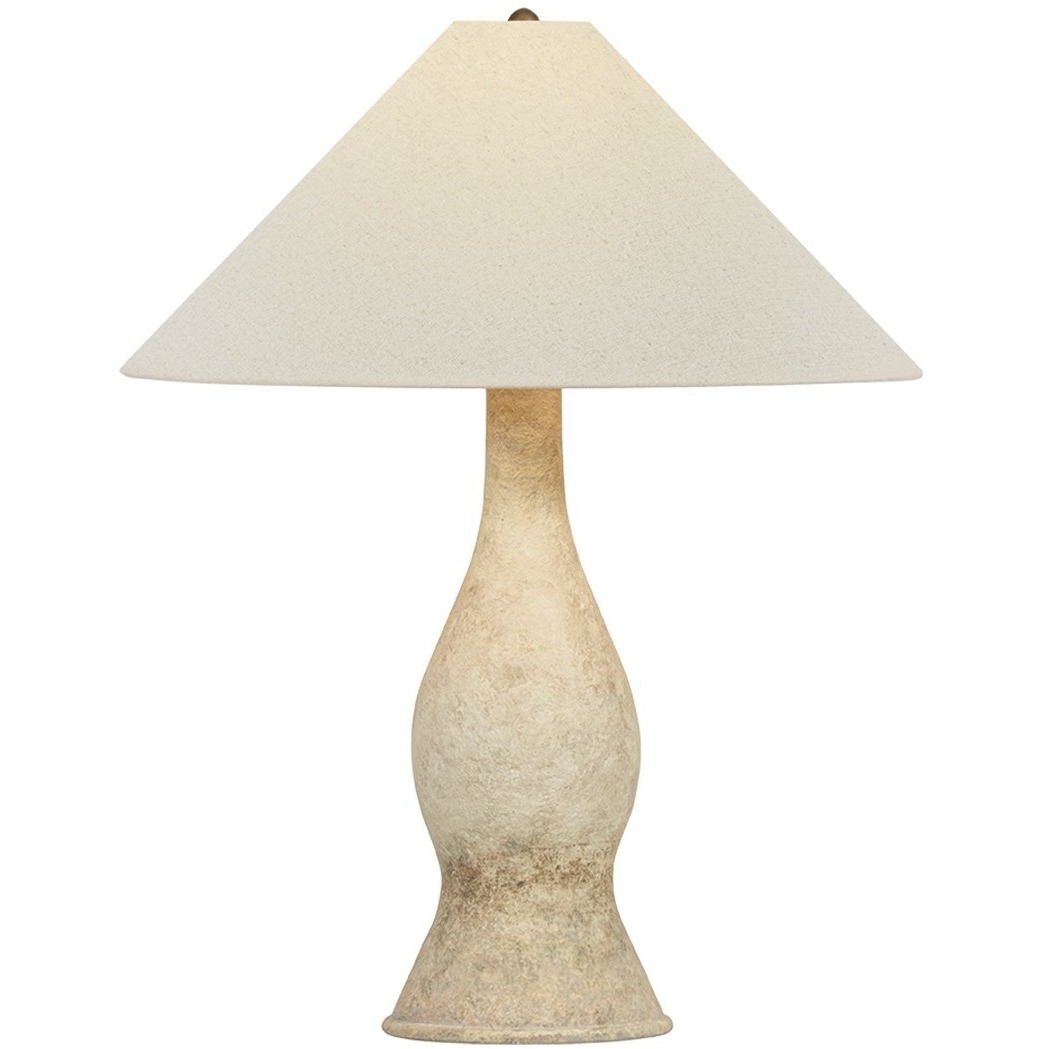 Yuba 28 inch 15 watt Patina Brass and Ceramic Ancient Vessel Table Lamp Portable Light