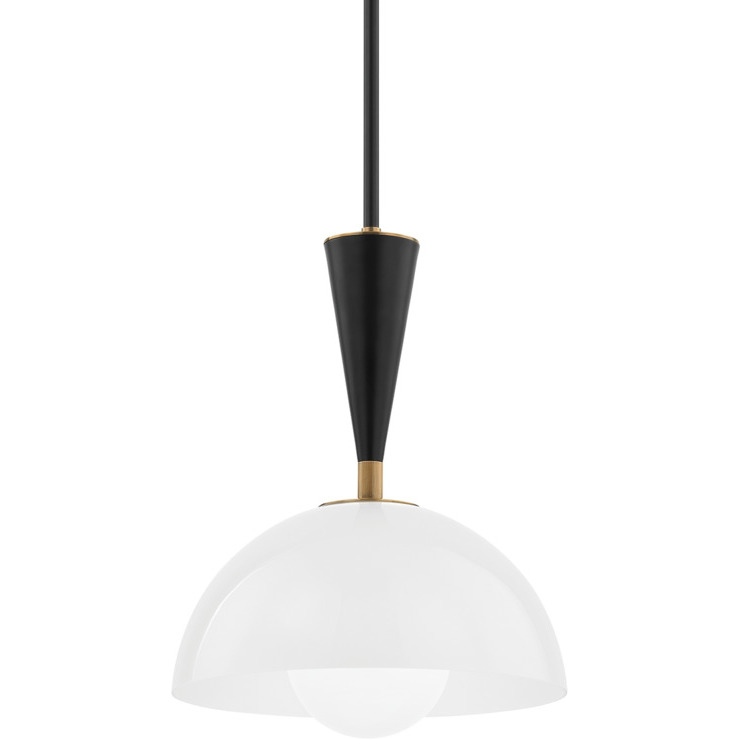 Payson 1 Light 12 inch Patina Brass/Soft Black Pendant Ceiling Light