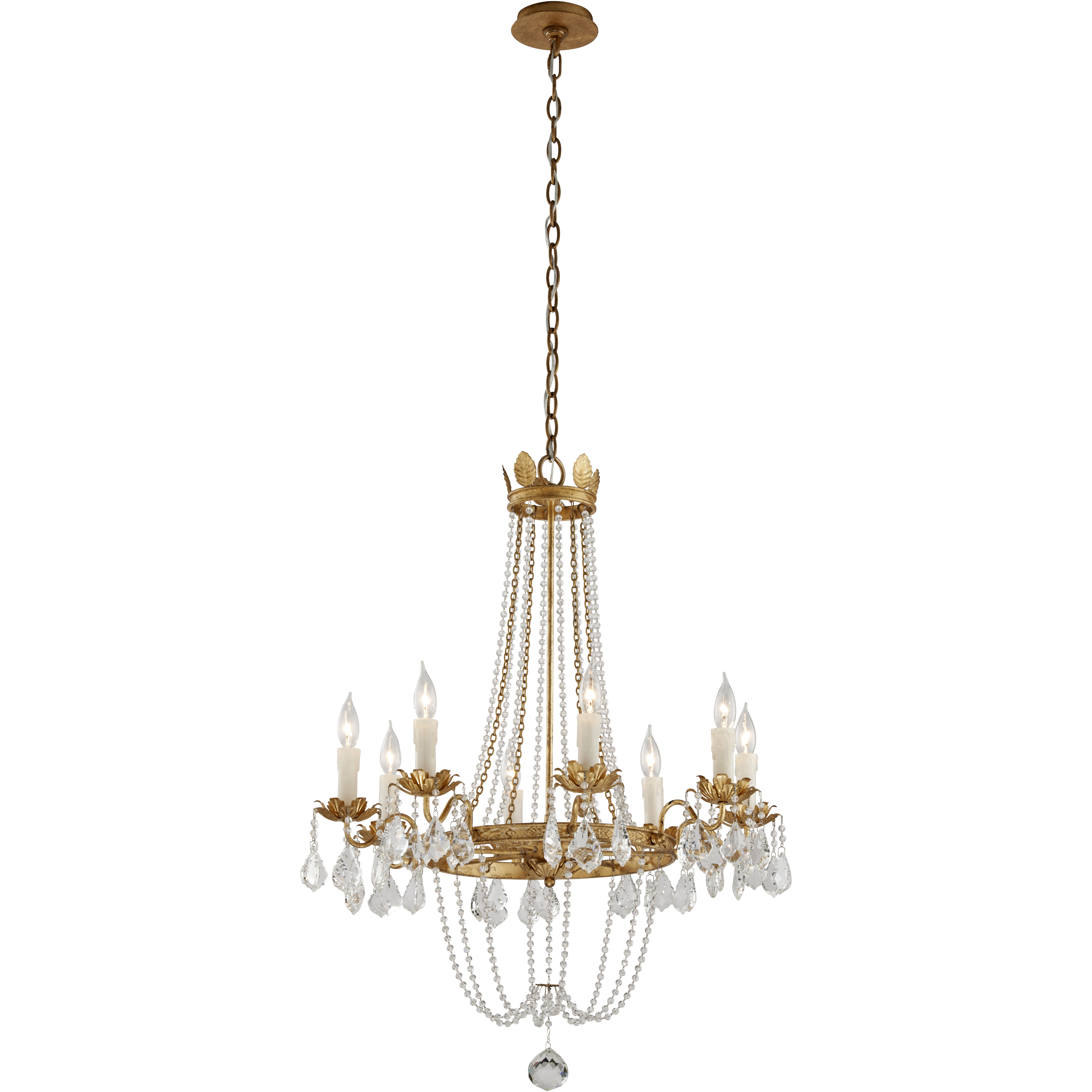 Troy Lighting F5366-VGL Viola 8 Light 27.5 inch Distressed Gold