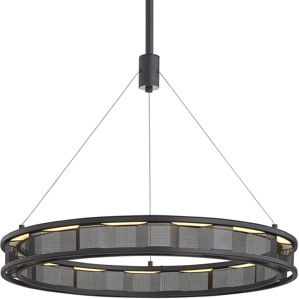 Fuze 1 Light 29 inch Soft Off Black Pendant Ceiling Light, image size:1009x1009