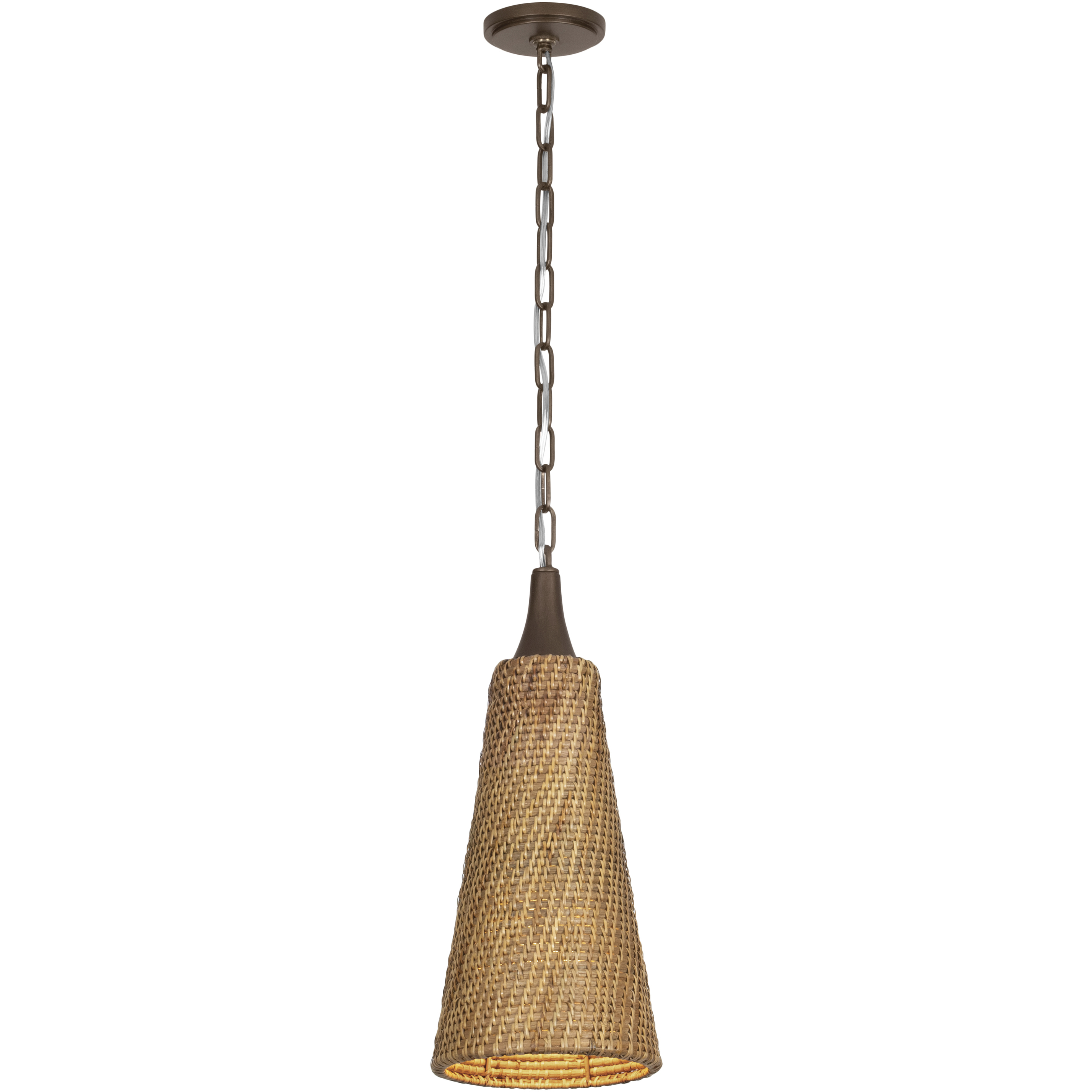 Kenzo 1 Light 8.5 inch Bronze Leaf Pendant Ceiling Light