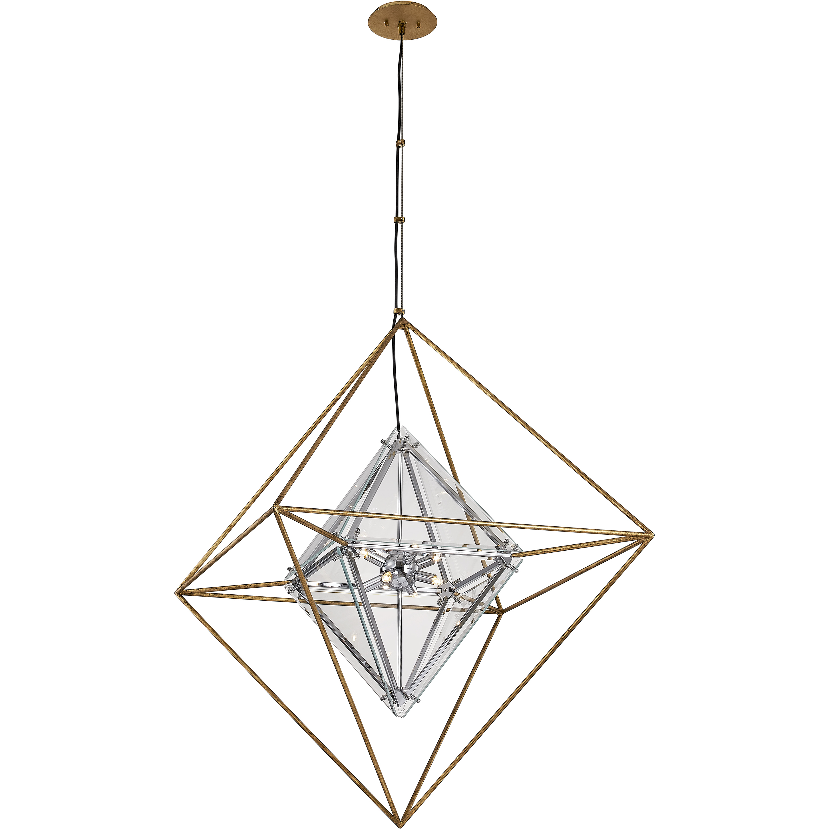Troy Lighting F7147 Epic 8 Light 30 inch Gold Leaf