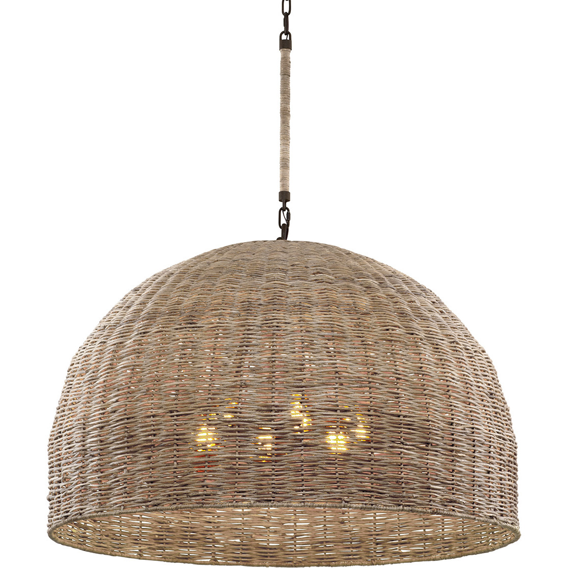 Huxley 6 Light 43.75 inch Textured Bronze Chandelier Ceiling Light