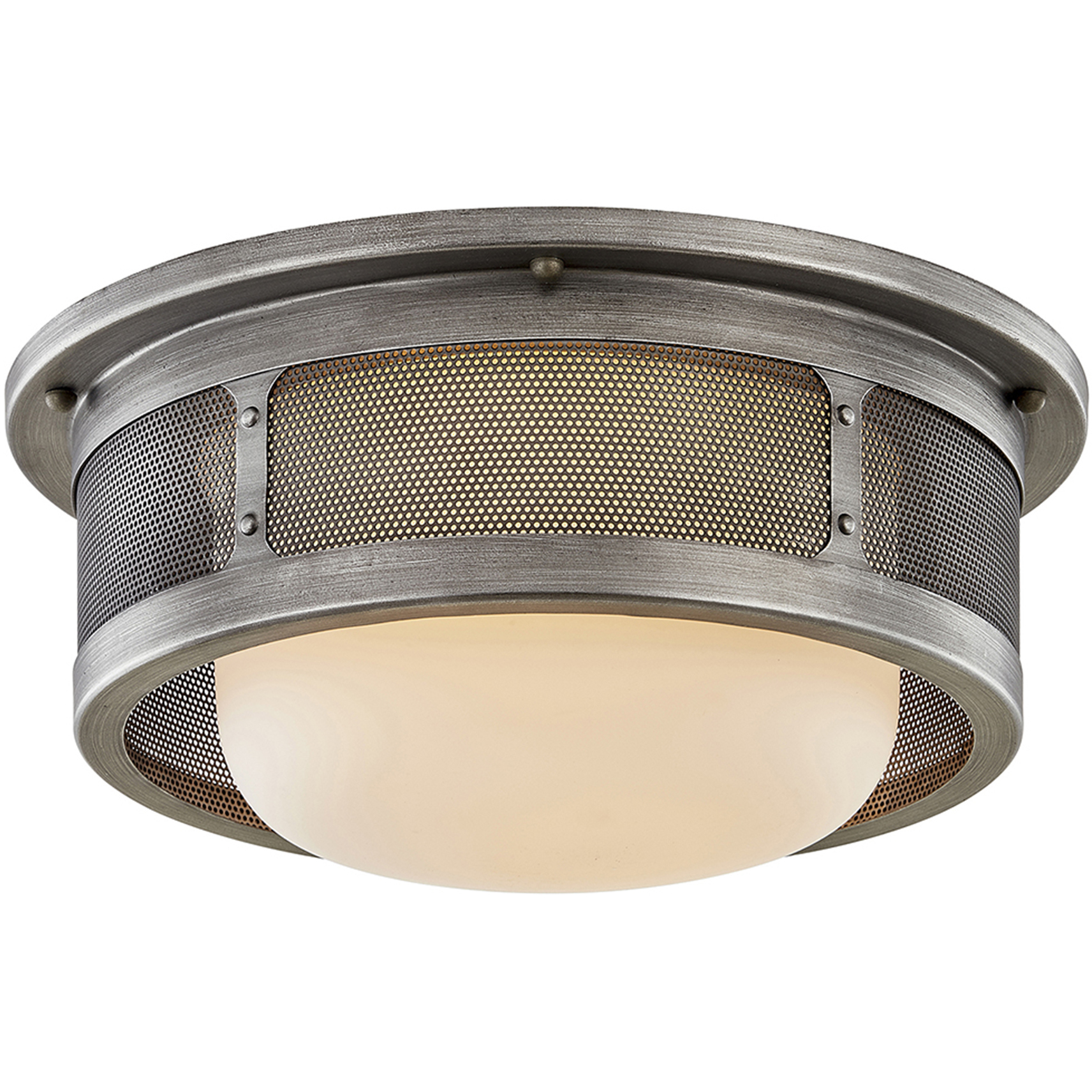 Bauer 1 Light 16.5 inch Antique Pewter Flush Mount Ceiling Light
