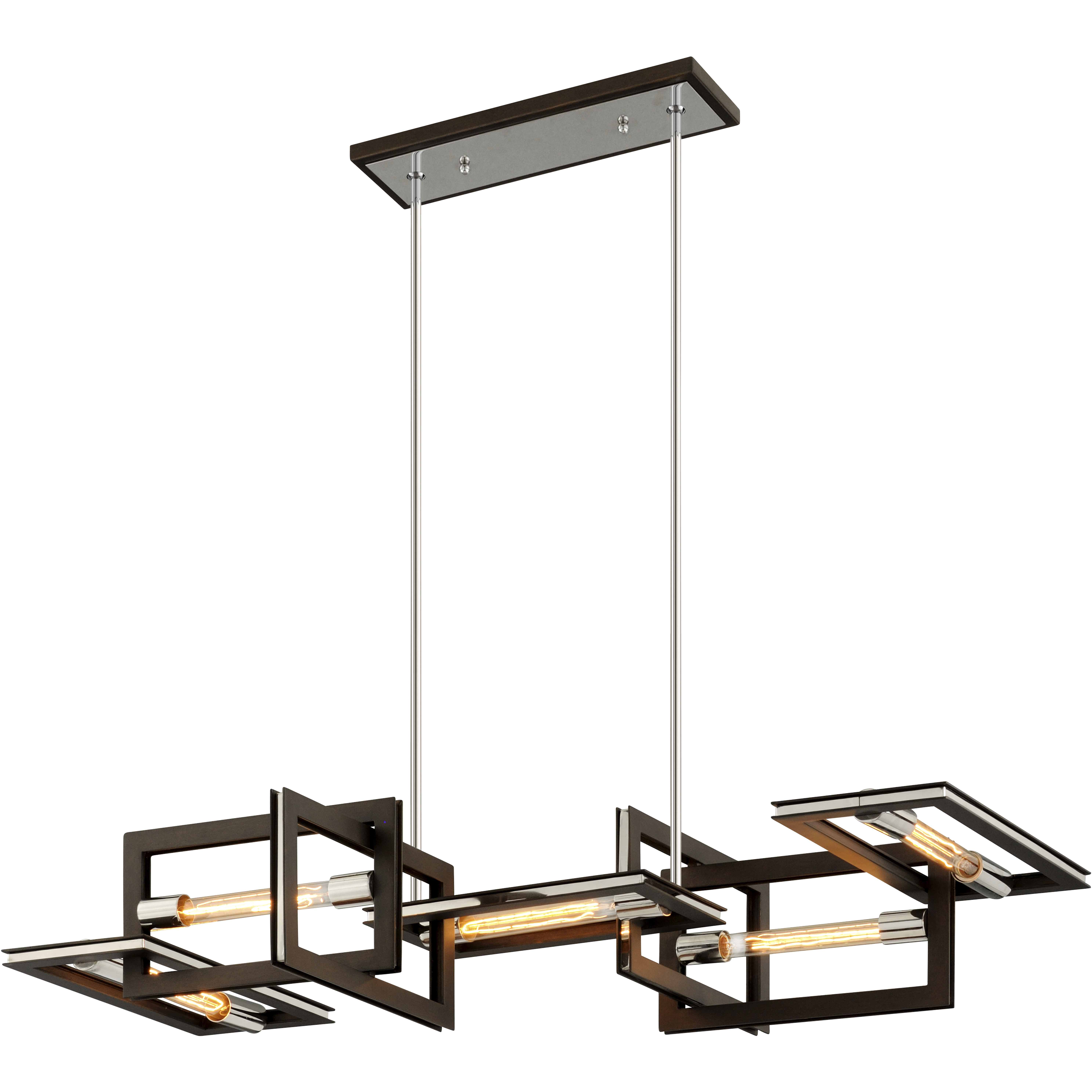 Enigma 5 Light 43.5 inch Bronze With Polished Stainless