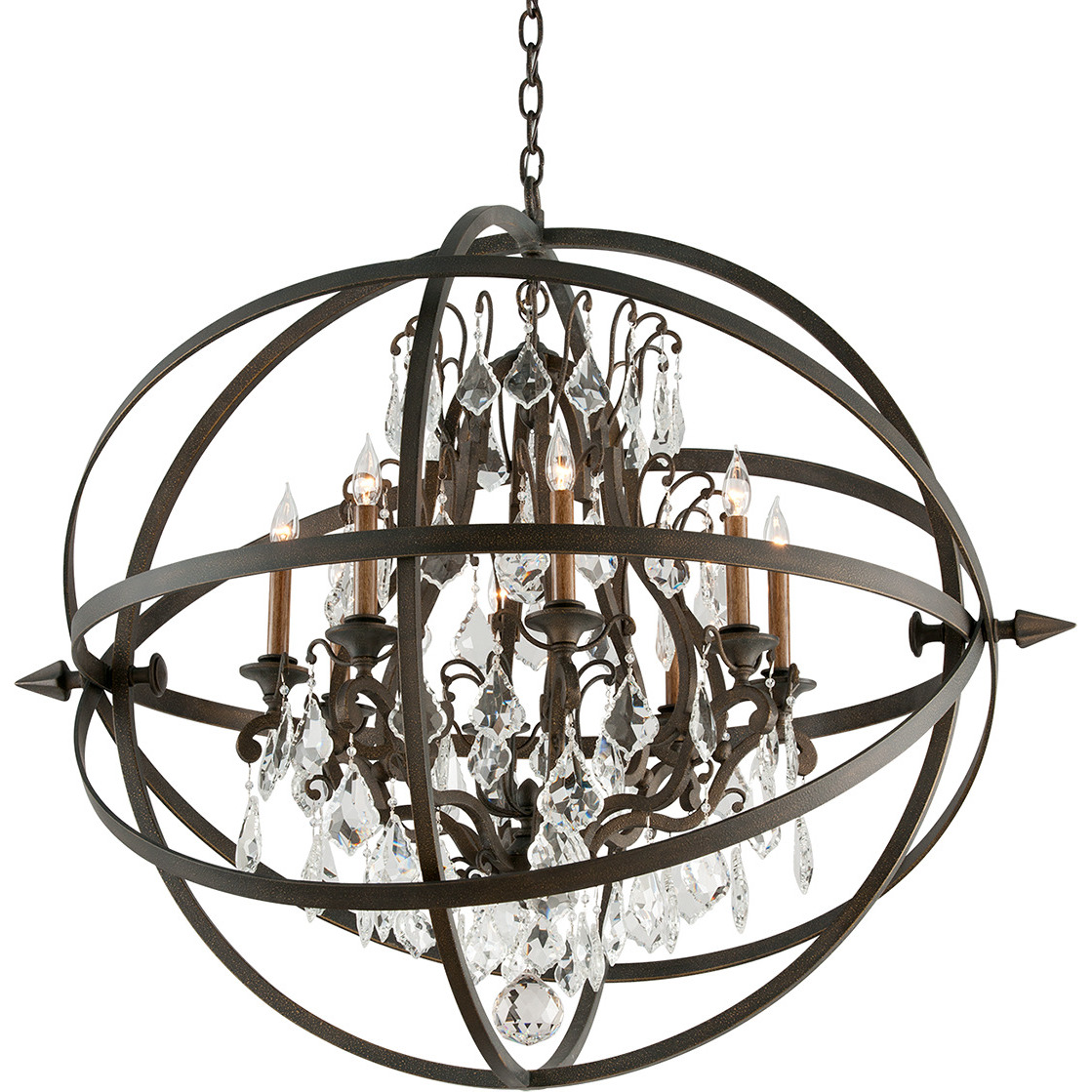 Runechant ＆ Channel Lightning Valley 423 Troy Lighting F2998-VBZ Byron 8 Light 40 inch Vintage Bronze