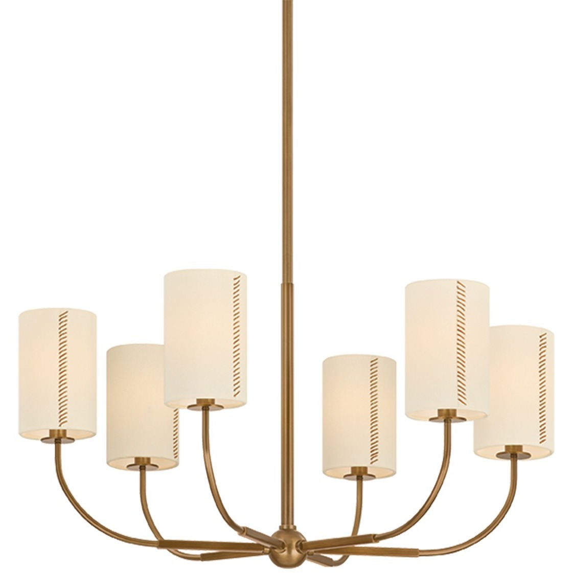 Teddy 6 Light 30 inch Patina Brass Chandelier Ceiling Light