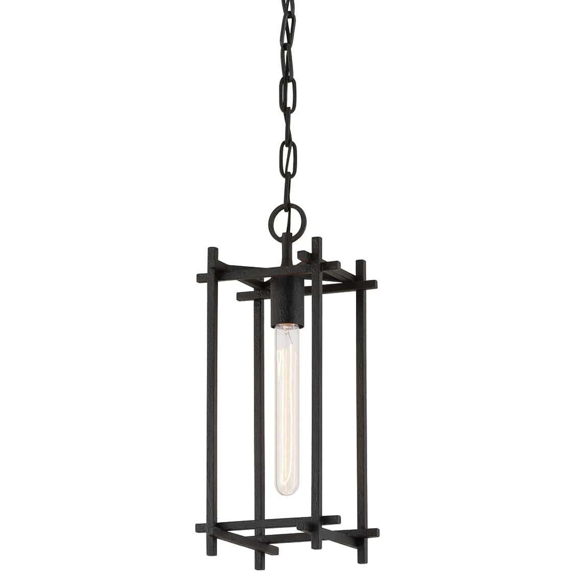 Huck 1 Light 7.25 inch Black Iron Pendant Ceiling Light